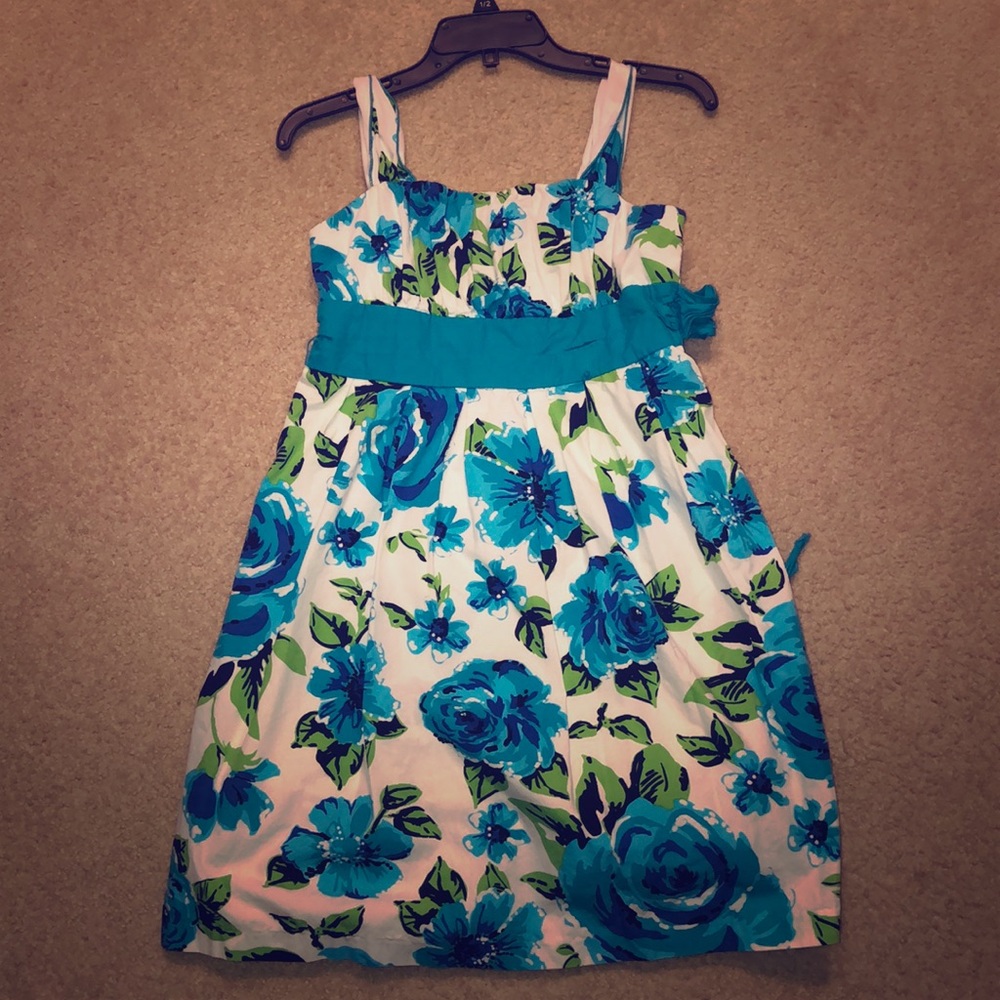 Blue rose dress